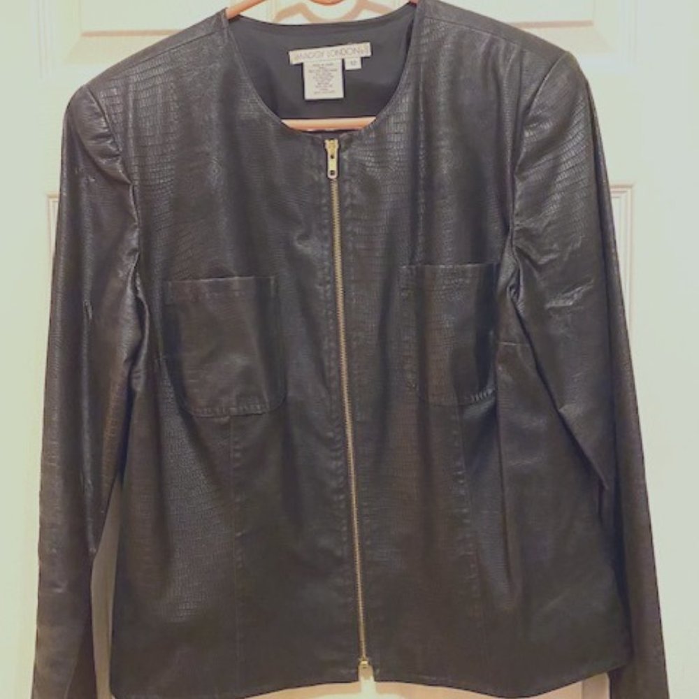 Leather Jacket & Skirt